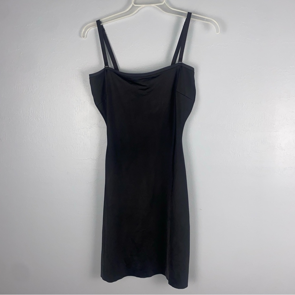 SPANX Black Shape Wear Simplicity Full Slip with Straps Or Strapless Black Large